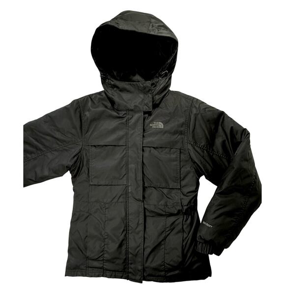 THE NORTH FACE Jacket Sz Small Waterproof Attached Hood Mid Length Ski Snow - Picture 1 of 8